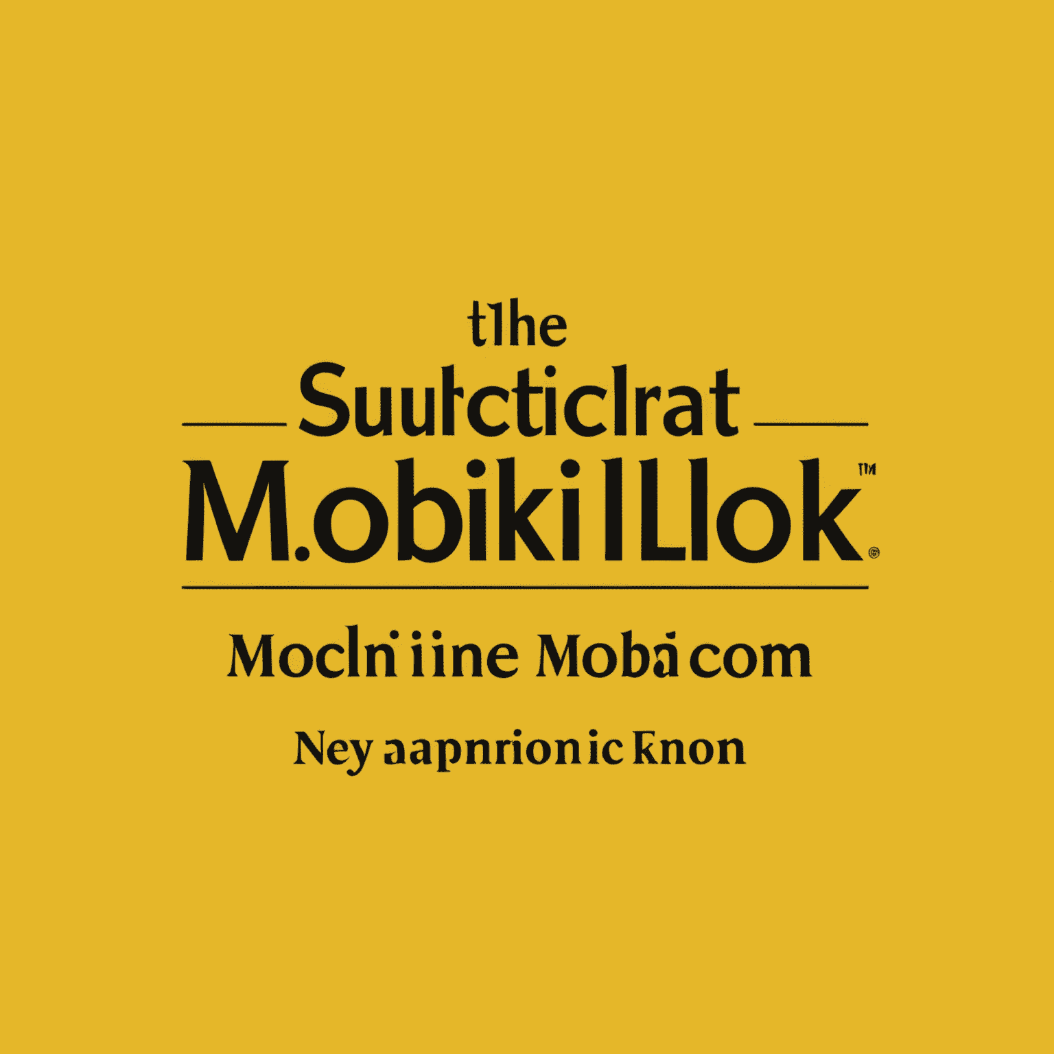 شعار mobikilok.com يظهر اسم الشركة بخط أنيق على خلفية صفراء