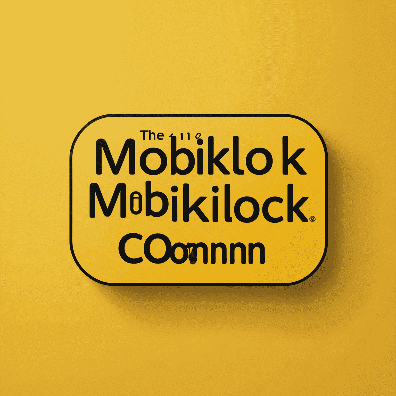 شعار mobikilok.com يظهر اسم الشركة بخط أنيق على خلفية صفراء